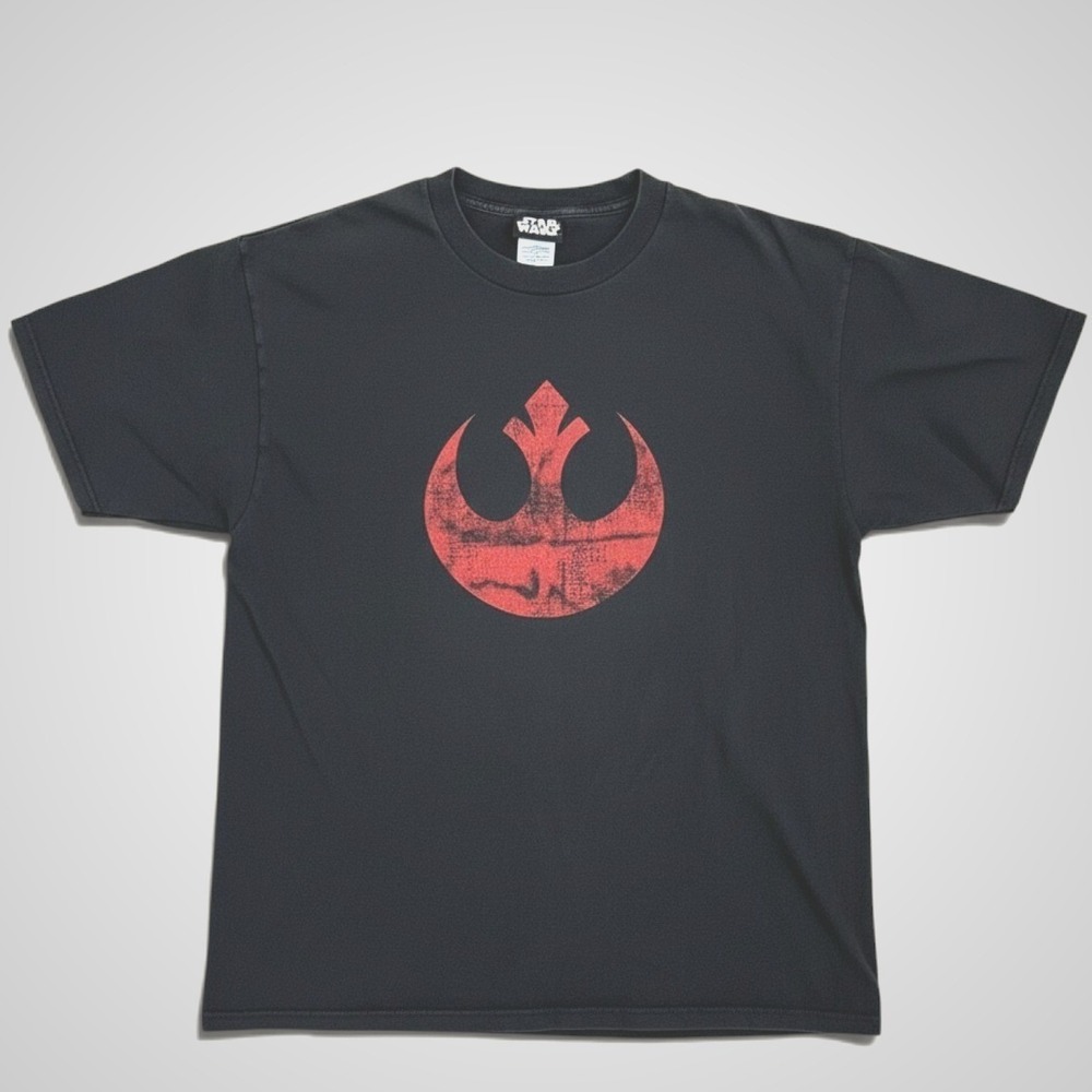 Star Wars Shirt Mens Medium Black Rebel Alliance Logo Graphic T-Shirt Tee